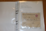 Pärm med 18 brev och tjänstebrev 1860-1920. Flera trevliga tjänstebrev, bl.a. rek och ass. Se några bildexempel.