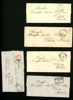 Lot fem brev 1850-tal, sända till samma adressat. Se bilder. 