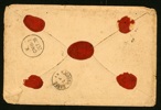 Något medfaret, rekommenderat brev till Danmark med 12+30 öre ringtyp t13. Stpl PERSTORP 25.7.1878 samt transit PKXP Nr 31 25.7.1878.