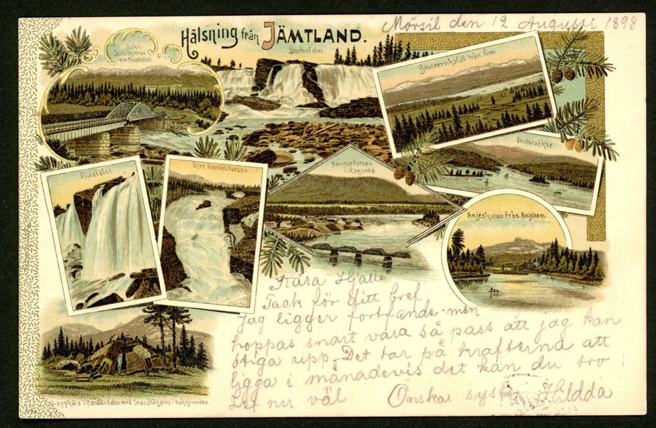 Hälsning från Jämtland. Postgånget 1898.