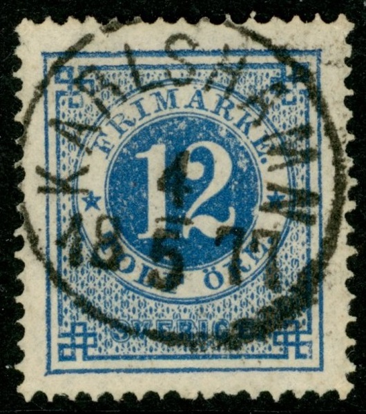 F21. KARLSHAMN 4.5.1877. Lyxexemplar!