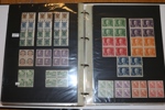 Postfriskt dubblettalbum 1890-1965 med bland annat en del landstorm, bandmärken, postverket m.m. Förmodat högt katalogvärde. På slutet också några 4-block, varianter samt några häften och äldre FDC.