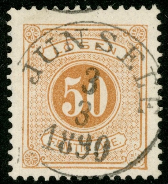 L19. JUNSELE 3.3.1890. Vackert ex i fin centrering!