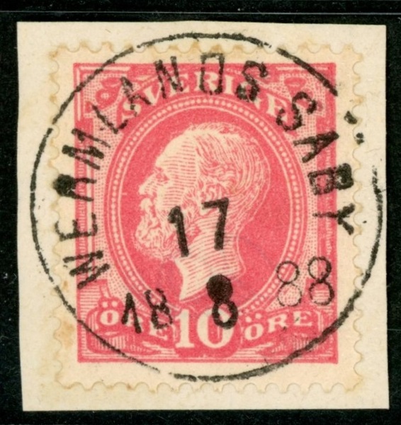 F45. Ett underbart märke på klipp WERMLANDS SÄBY 17.8.1888