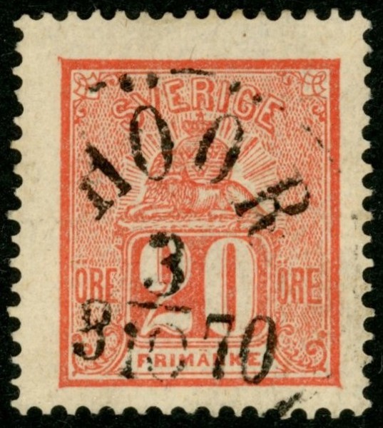 F16e. HÖÖR 3.10.(1)870. Svagt hörnveck, men vackert!