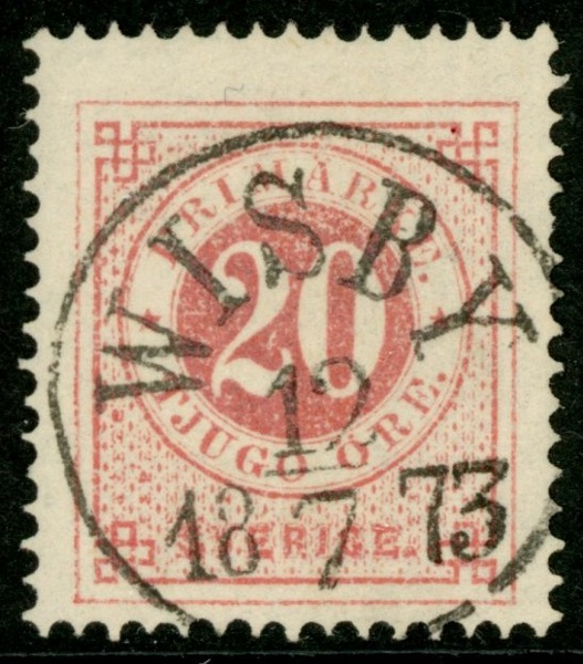 F22c. WISBY 12.7.1873. En kort tand t.h. men ändå mycket vackert! Nyanserat av Mats Nilsson.
