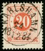 F33f. KARLSHAMN 24.12.1884. Fräscht ex nyansbestämt av Mats Nilsson.
