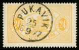 Tj7c. PUKAVIK 25.9.1877. Vackert märke, nyansbestämt av Mats Nilsson.