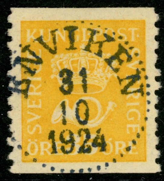 F156cx (b). ENVIKEN 31.10.1924. Ojämn tandning, men tilltalande. Sign Kan