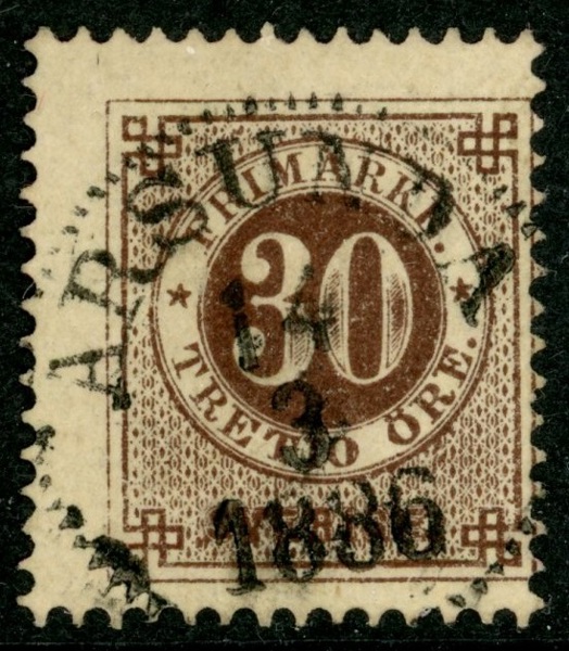 F35v9. ÅRSUNDA 14.3.1886. Skuggade siffror.