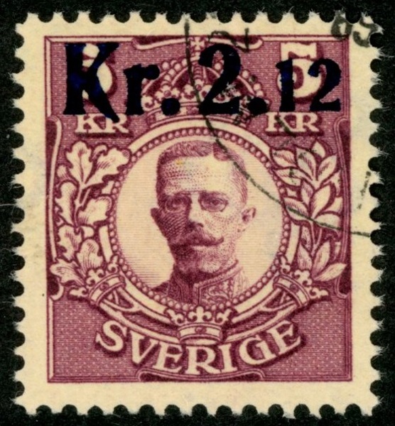 F98vm7. Stpl ex med del av två omvända kronor, horisontellt. F 300 kr