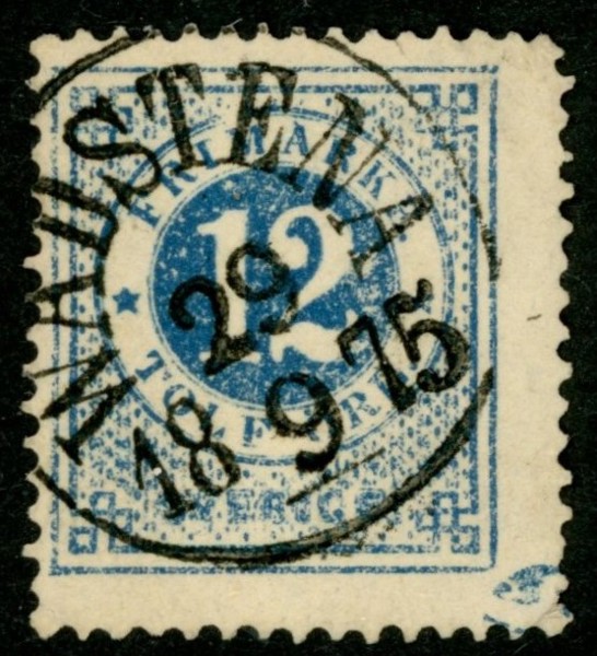 F21. WADSTENA 29.9.1875 med tydligt skruvavtryck. Små veck i övre höger hörn + vht.
