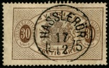 Tj8. Lyx av HASSLERÖR 17.12.1875, märket dock med defekter bl.a. tunn fläck.