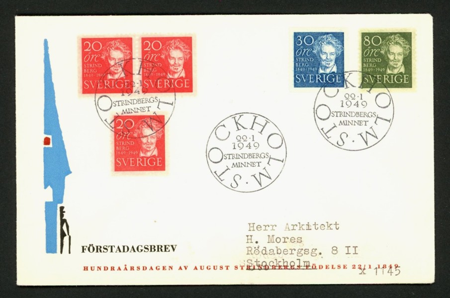 22.1.49. FDC med vinjett enl bild