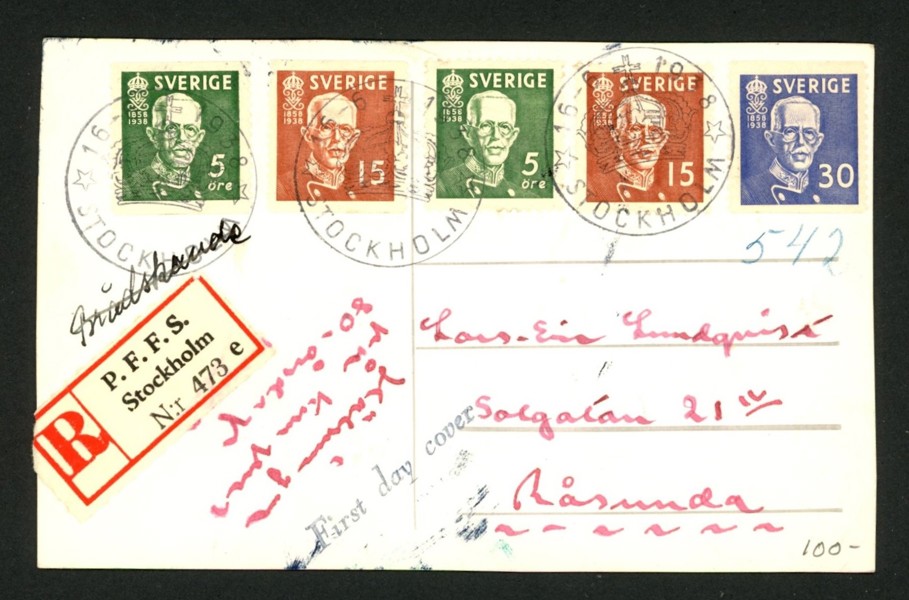 16.6.38. På kort skickat rek, dessutom är det väl närmast ett maximikort?