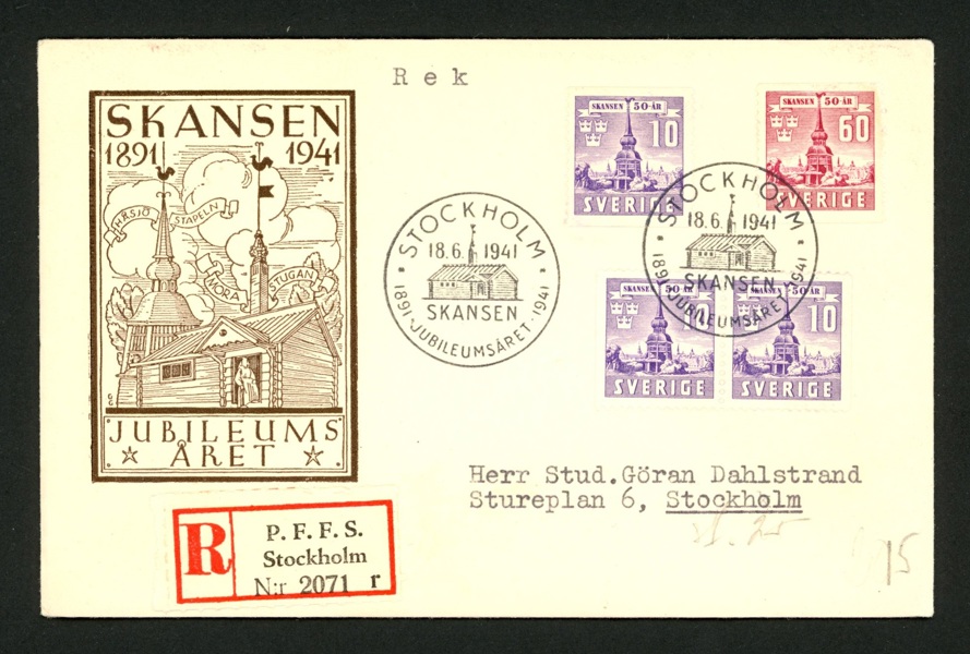 18.6.41. Med vinjett enl bild