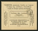 Reklambrev. 4x10 öres frankering på brev till Finland, kuvertets baksida med helsidesreklam för Finshytte Mek. Verkstad. Postgånget fr FINSHYTTAN 9.5.1903 och ank-stpl på baksidan 12 maj.