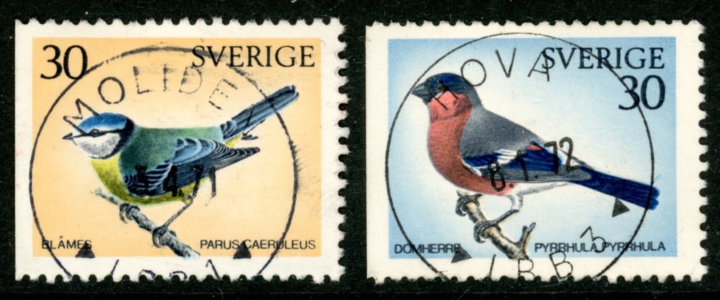 F713+715. Två vackra stämplar MOLIDEN LBB 1 och HOVA LBB 3. Några ktt.