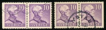 F273BC+CB (utan streck i rockkanten). Stämplade par. F 4400 kr