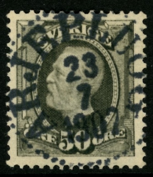 ARJEPLUOG 23.7.1907 Pr-lyx på 50 öre