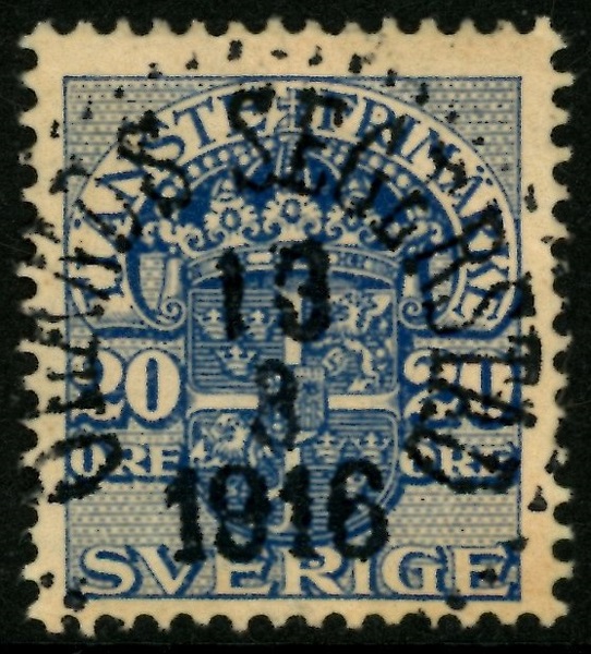 Tj34. ÖLANDS SEGERSTAD 13.8.1916. Vikt hörntand.