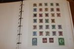 Två album med en stpl samling 1855-2022. Monterad på neutrala blad med en del vapen, landstorm, Kongress till 1 krona och Förening till 80 öre. Inga par. Ganska mycket material även på 2000-talet. 