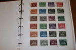Två album med en stpl samling 1855-2022. Monterad på neutrala blad med en del vapen, landstorm, Kongress till 1 krona och Förening till 80 öre. Inga par. Ganska mycket material även på 2000-talet. 