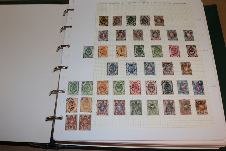 RYSSLAND/SOVJET. Stämplad samling i tre välfyllda album 1864-1990.