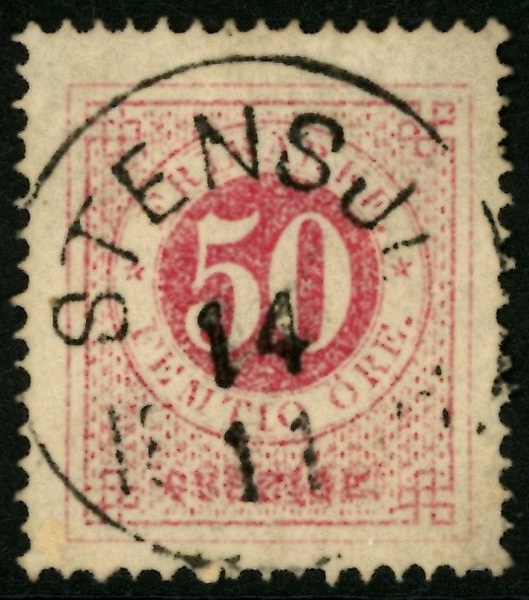 F26. STENSJÖ 14.11.18XX. Sällsynt stämpel nära prakt. Postal 2000 kr