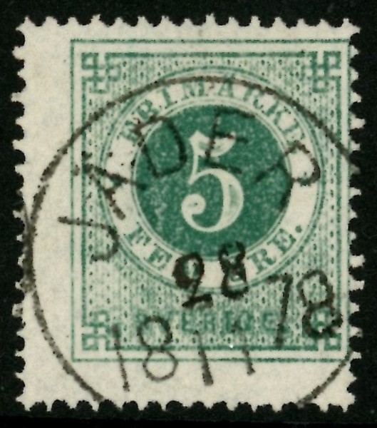 F19. Ovanlig stpl JÄDER 28.11.1878. "28" ifyllt med bläck.