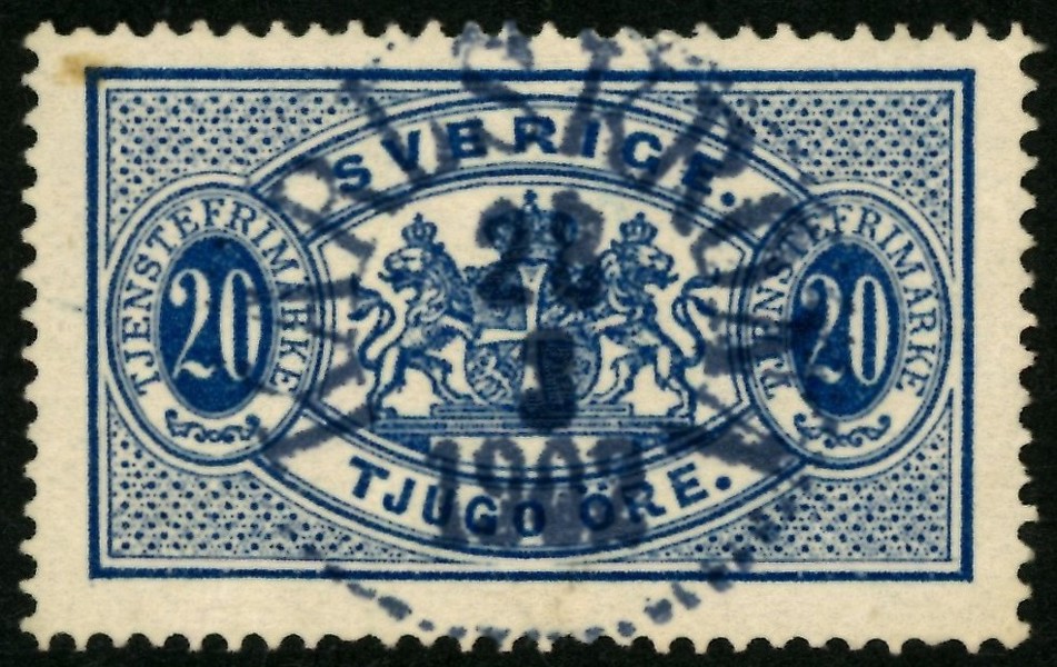 Tj19. KARLSKRONA 28.3.1902. Liten fläck, men vackert!
