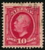 F54vm15. Stpl ex med vm halv omvänd krona horisontellt. Stor raritet, enl Facit endast två ex kända!