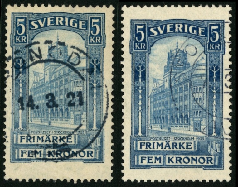 F65vm2. Vackert ex med del av tre vm kronor GRÖNDAL 14.3.21. Dessutom ett normalex med vanligt vm.