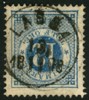 F32. Omvänd svår stämpel LAGGA 13.11.1878. Postal 3000 kr