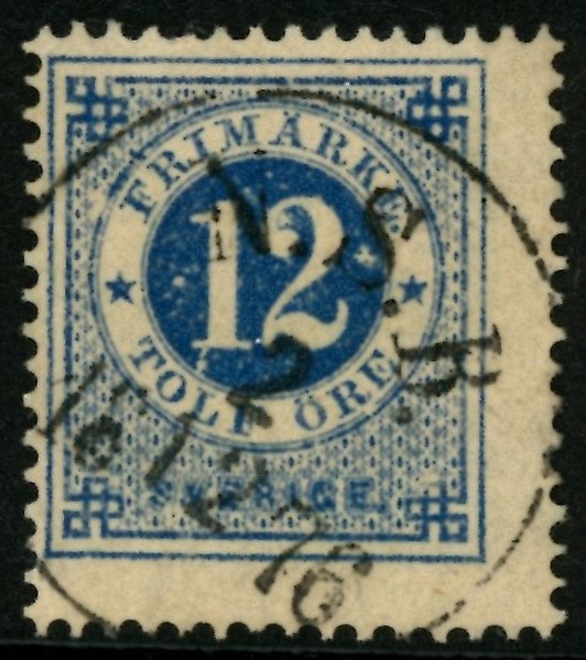 F21. N.S.B. 2.12.1876. Ovanlig jvg-stpl. Postal 600 kr
