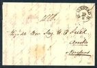 Förfilateli. Bågstämpel AVESTAD 19.8.1841 på vackert brev till Arvika. Postal 400 kr