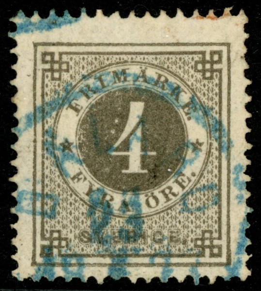 F18. Med grönblå stämpel DALARÖ 23.8.1877