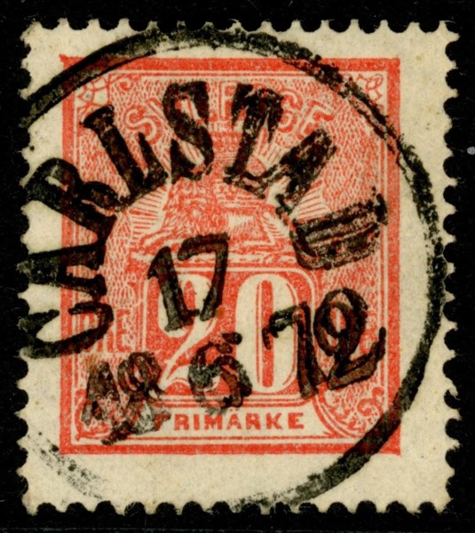 F16. CARLSTAD 17.6.1872. Vackert ex!