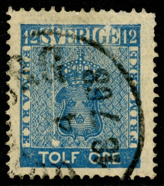 F9v6. Variant "utropstecknet". Märket med flera smådefekter enl bild. Eftersökt variant.