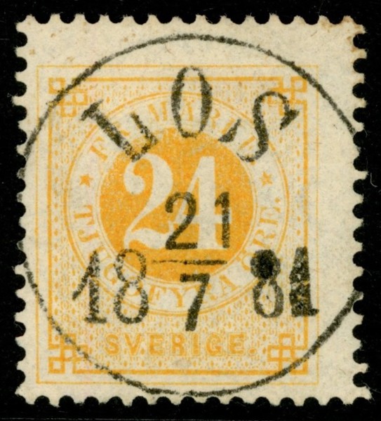 F34. LOS 21.7.1881. Underbar stämpel!