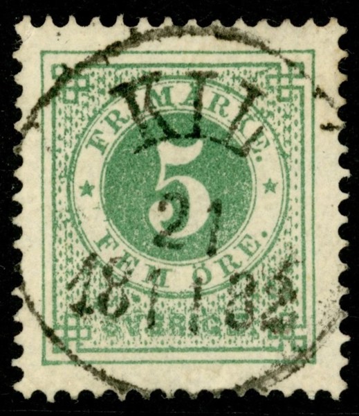 F30. KIL 21.11.1882. Förutom en vikt hörntand ett perfekt ex!