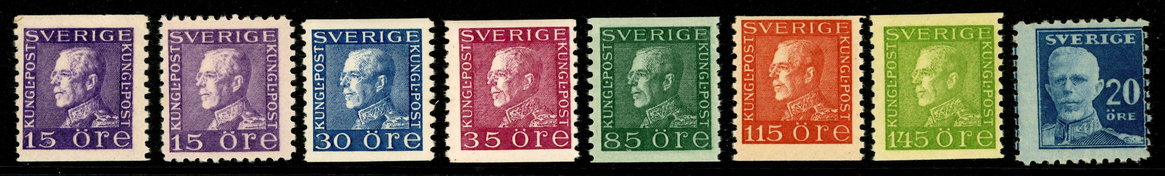 Postfrisk lot. Facit ca 2500 kr