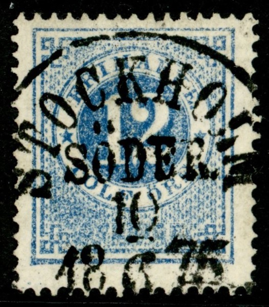 F21. STOCKHOLM SÖDER 10.6.1875. Felfritt, vackert ex!