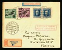 TJECKOSLOVAKIEN. Vackert luftpostbrev till Warszawa stpl PRAHA 82 LETISTE 20.V.27.