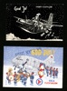 NORGE. Två humorkort med "flygplatser". Postgångna -56 och -62