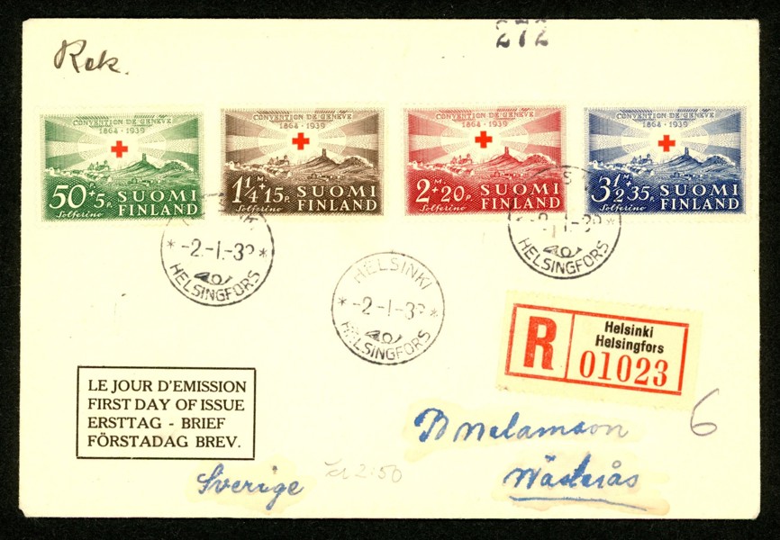 FDC 2.1.39 med vinjett. F 2000 kr
