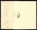 Förfilateli. STRENGNÄS 9.1.1832 bågstämpel, typ 1. Lyxavtryck på brev med innehåll. Postal 5000 kr