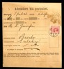 Adresskort frankerat 50 öre (F36) för ett paket om 1 kg, sänt till Saleby från SKARA 15.8.1881.