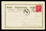 Helsning från Trelleborg. Hamnmotiv med båtar, stpl TRELLEBORG-SASSNITZ 29.9.1899.