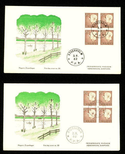 3.9.62. HA9. Båda blocken på var sitt FDC.
